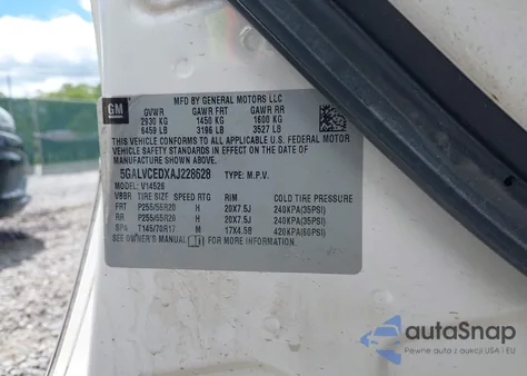 2010 Buick Enclave 2Xl from USA, damaged, VIN 5GALVCEDXAJ228628